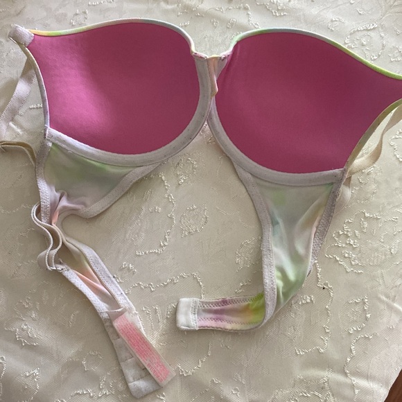 Pink Wear everywhere push up pigeonnant multi color - paint ๐จ bra size 34B - Picture 12 of 14